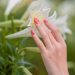 flowers, hand, nails